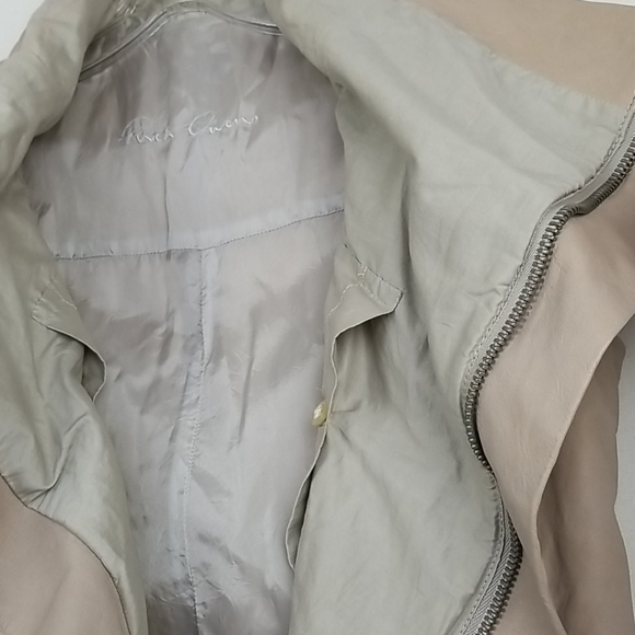 Rick Owens Biker Leather Blistered Sleeveless Vest In Pearl Size 6 - Picture 9 of 15